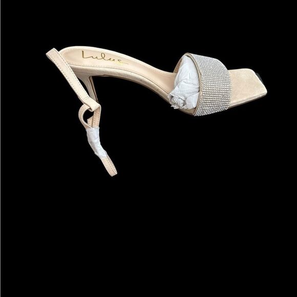 Rhinestone Lulus Shylaa Strappy Sandals Shoes Size 9 NIB - Picture 4 of 8